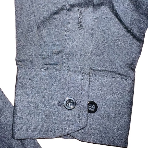 LIGHTWEIGHT Black Long sleeve ButtonDown Dress Shirt NWT Large - Picture 3 of 3